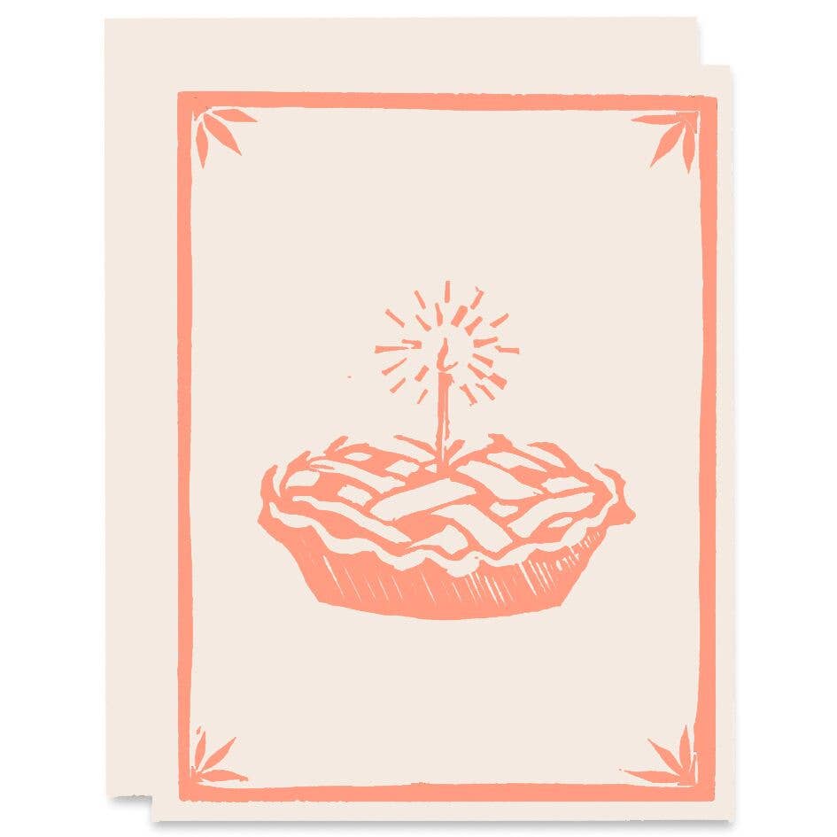 Pie Letterpress Birthday Card