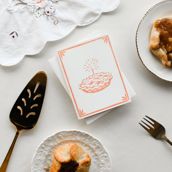 Pie Letterpress Birthday Card