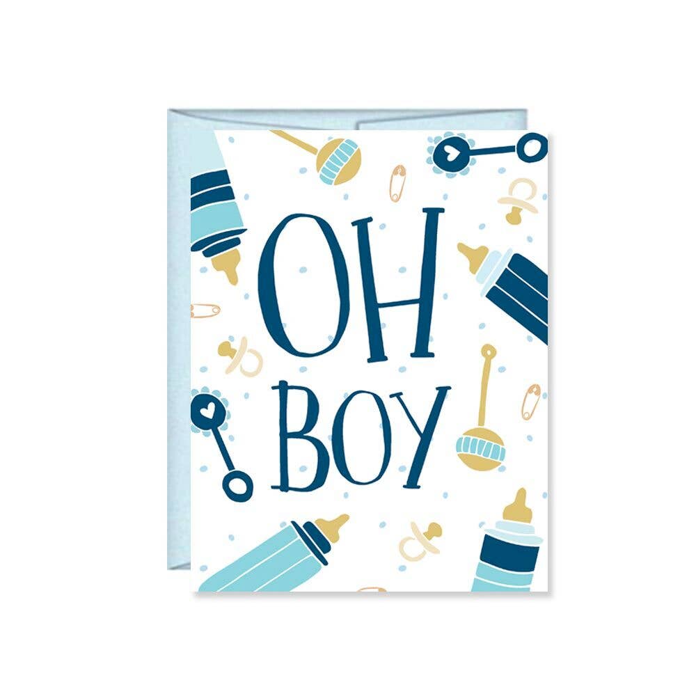 Oh Boy Baby Shower Card