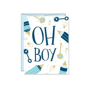 Oh Boy Baby Shower Card