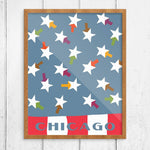 5'' x 7'' Chicago Summer Flag Greeting Card