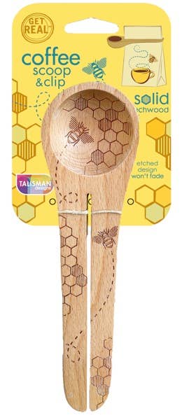 
            
                Load image into Gallery viewer, Honey Bee Coffee Scoop and Clip
            
        