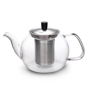 Heat Resistant Glass Stovetop Teapot Kettle With Stainless Steel