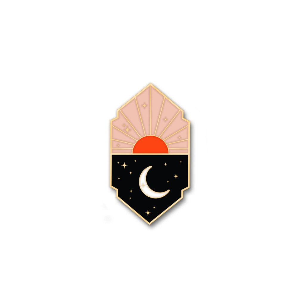 
            
                Load image into Gallery viewer, Sun &amp;amp; Moon Enamel Pin
            
        