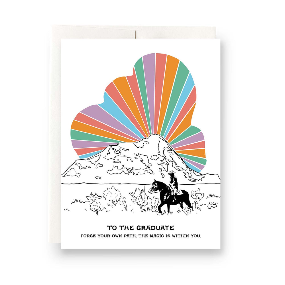 Cosmic Cowboy Grad - Greeting Card