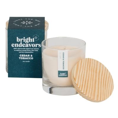 
            
                Load image into Gallery viewer, Bright Endeavors Cedar &amp;amp; Tobacco Candle
            
        