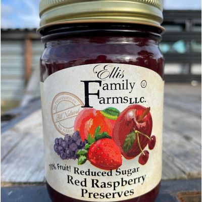 Red Raspberry Preserves (Ellis Family Farms)