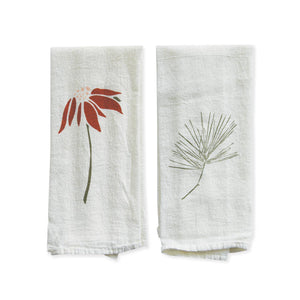 Poinsettia + Pine Napkins / Set of 4