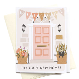 Welcome to Your New Home Door Greeting Card